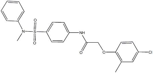 2-(4-chloro-2-methylphenoxy)-N-{4-[(methylanilino)sulfonyl]phenyl}acetamide Struktur