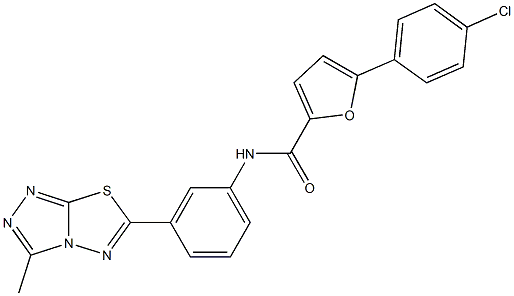 5-(4-chlorophenyl)-N-[3-(3-methyl[1,2,4]triazolo[3,4-b][1,3,4]thiadiazol-6-yl)phenyl]-2-furamide Struktur