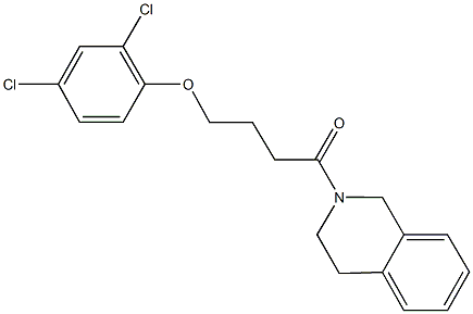 2-[4-(2,4-dichlorophenoxy)butanoyl]-1,2,3,4-tetrahydroisoquinoline Struktur