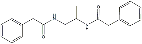 N-{1-methyl-2-[(phenylacetyl)amino]ethyl}-2-phenylacetamide Struktur