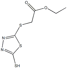 ethyl [(5-sulfanyl-1,3,4-thiadiazol-2-yl)sulfanyl]acetate Struktur