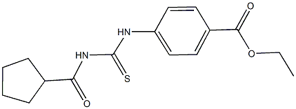 ethyl 4-({[(cyclopentylcarbonyl)amino]carbothioyl}amino)benzoate Struktur