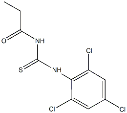 N-propionyl-N'-(2,4,6-trichlorophenyl)thiourea Struktur