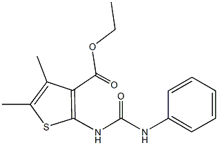 ethyl 2-[(anilinocarbonyl)amino]-4,5-dimethyl-3-thiophenecarboxylate Struktur