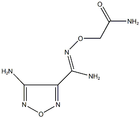 2-({[amino(4-amino-1,2,5-oxadiazol-3-yl)methylene]amino}oxy)acetamide Struktur