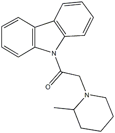 9-[(2-methyl-1-piperidinyl)acetyl]-9H-carbazole Struktur