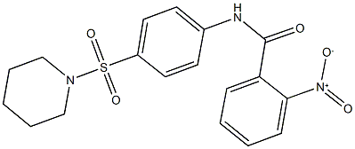 2-nitro-N-[4-(piperidin-1-ylsulfonyl)phenyl]benzamide Struktur