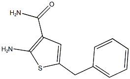 2-amino-5-benzyl-3-thiophenecarboxamide Struktur