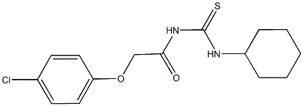 N-[(4-chlorophenoxy)acetyl]-N'-cyclohexylthiourea Struktur