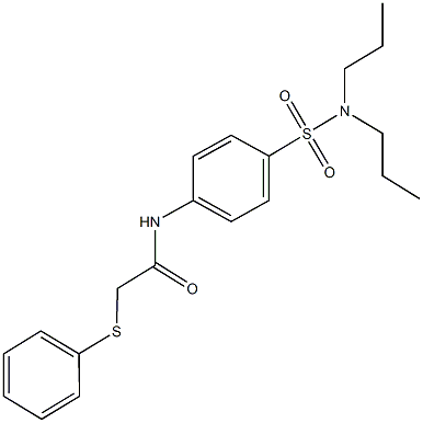 N-{4-[(dipropylamino)sulfonyl]phenyl}-2-(phenylsulfanyl)acetamide Struktur