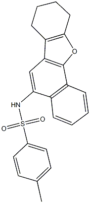 4-methyl-N-(7,8,9,10-tetrahydronaphtho[1,2-b][1]benzofuran-5-yl)benzenesulfonamide Struktur