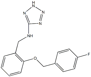 N-{2-[(4-fluorobenzyl)oxy]benzyl}-N-(2H-tetraazol-5-yl)amine Struktur