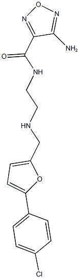 4-amino-N-[2-({[5-(4-chlorophenyl)-2-furyl]methyl}amino)ethyl]-1,2,5-oxadiazole-3-carboxamide Struktur