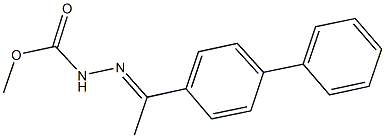 methyl 2-(1-[1,1'-biphenyl]-4-ylethylidene)hydrazinecarboxylate Struktur