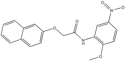 N-{5-nitro-2-methoxyphenyl}-2-(2-naphthyloxy)acetamide Struktur