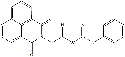 2-[(5-anilino-1,3,4-thiadiazol-2-yl)methyl]-1H-benzo[de]isoquinoline-1,3(2H)-dione Struktur