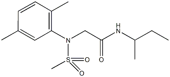 N-(sec-butyl)-2-[2,5-dimethyl(methylsulfonyl)anilino]acetamide Struktur