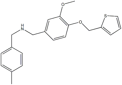 N-[3-methoxy-4-(2-thienylmethoxy)benzyl]-N-(4-methylbenzyl)amine Struktur