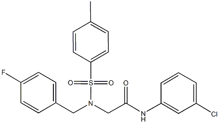 N-(3-chlorophenyl)-2-{(4-fluorobenzyl)[(4-methylphenyl)sulfonyl]amino}acetamide Struktur