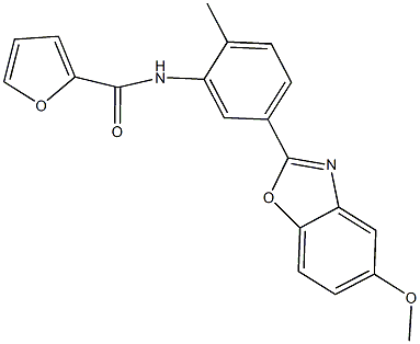 N-[5-(5-methoxy-1,3-benzoxazol-2-yl)-2-methylphenyl]-2-furamide Struktur