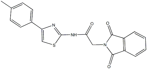 2-(1,3-dioxo-1,3-dihydro-2H-isoindol-2-yl)-N-[4-(4-methylphenyl)-1,3-thiazol-2-yl]acetamide Struktur