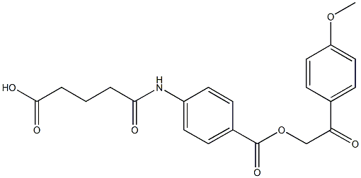 5-(4-{[2-(4-methoxyphenyl)-2-oxoethoxy]carbonyl}anilino)-5-oxopentanoic acid Struktur