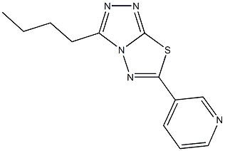 3-butyl-6-(3-pyridinyl)[1,2,4]triazolo[3,4-b][1,3,4]thiadiazole Struktur