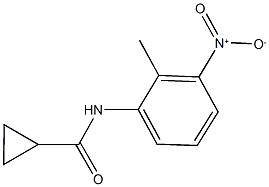 N-{3-nitro-2-methylphenyl}cyclopropanecarboxamide Struktur