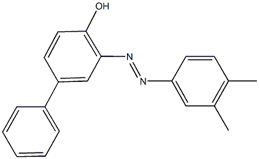 3-[(3,4-dimethylphenyl)diazenyl][1,1'-biphenyl]-4-ol Struktur