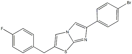 6-(4-bromophenyl)-2-(4-fluorobenzyl)imidazo[2,1-b][1,3]thiazole Struktur