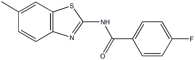 4-fluoro-N-(6-methyl-1,3-benzothiazol-2-yl)benzamide Struktur