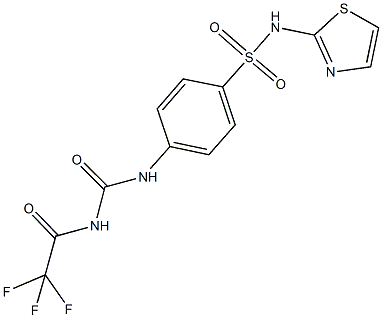 N-(1,3-thiazol-2-yl)-4-({[(trifluoroacetyl)amino]carbonyl}amino)benzenesulfonamide Struktur