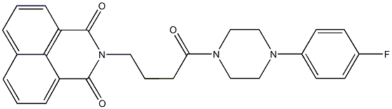 2-{4-[4-(4-fluorophenyl)-1-piperazinyl]-4-oxobutyl}-1H-benzo[de]isoquinoline-1,3(2H)-dione Struktur