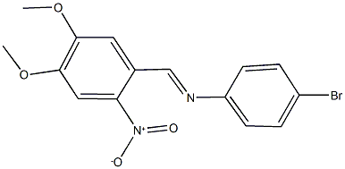 4-bromo-N-(4,5-dimethoxy-2-nitrobenzylidene)aniline Struktur