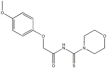 2-(4-methoxyphenoxy)-N-(4-morpholinylcarbothioyl)acetamide Struktur