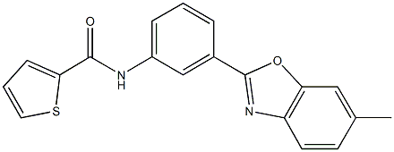 N-[3-(6-methyl-1,3-benzoxazol-2-yl)phenyl]-2-thiophenecarboxamide Struktur