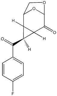 3-(4-fluorobenzoyl)-7,9-dioxatricyclo[4.2.1.0~2,4~]nonan-5-one Struktur