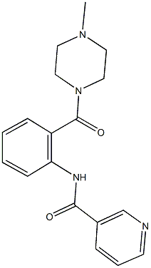 N-{2-[(4-methyl-1-piperazinyl)carbonyl]phenyl}nicotinamide Struktur