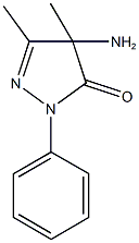 4-amino-4,5-dimethyl-2-phenyl-2,4-dihydro-3H-pyrazol-3-one Struktur