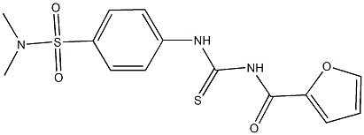 4-{[(2-furoylamino)carbothioyl]amino}-N,N-dimethylbenzenesulfonamide Struktur