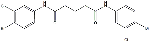 N~1~,N~5~-bis(4-bromo-3-chlorophenyl)pentanediamide Struktur