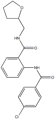 2-[(4-chlorobenzoyl)amino]-N-(tetrahydro-2-furanylmethyl)benzamide Struktur