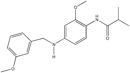 N-{2-methoxy-4-[(3-methoxybenzyl)amino]phenyl}-2-methylpropanamide Struktur