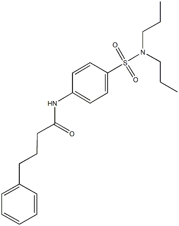 N-{4-[(dipropylamino)sulfonyl]phenyl}-4-phenylbutanamide Struktur