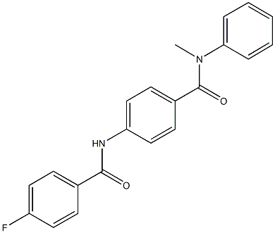 4-[(4-fluorobenzoyl)amino]-N-methyl-N-phenylbenzamide Struktur