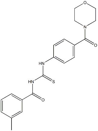 N-(3-methylbenzoyl)-N'-[4-(4-morpholinylcarbonyl)phenyl]thiourea Struktur