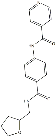 N-(4-{[(tetrahydro-2-furanylmethyl)amino]carbonyl}phenyl)isonicotinamide Struktur