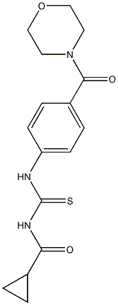 N-(cyclopropylcarbonyl)-N'-[4-(4-morpholinylcarbonyl)phenyl]thiourea Struktur