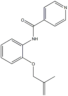 N-{2-[(2-methyl-2-propenyl)oxy]phenyl}isonicotinamide Struktur