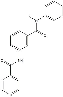 N-{3-[(methylanilino)carbonyl]phenyl}isonicotinamide Struktur